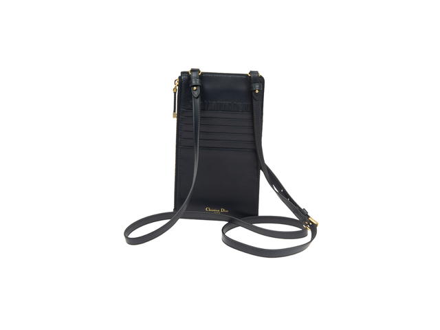 Dior Dior 30 Montaigne Long Wallet In Blue Dior Oblique Jacquard With Gold Hardware - view 2