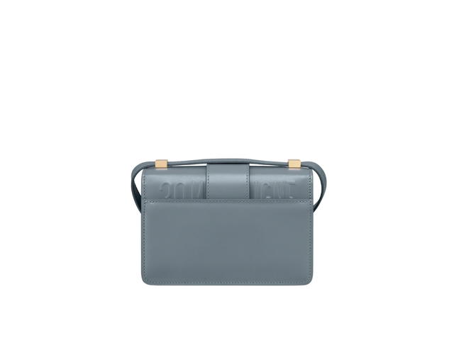Dior Dior 30 Montaigne Micro Bag In Blue-Gray Box Calfskin With Gold-finish Metal - view 2