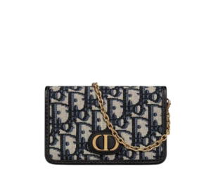 Buy Dior 30 Montaigne Nano Pouch In Blue Dior Oblique Jacquard With Shiny Antique Gold-Finish Metal at Sasom – Authentic and Ready to Ship