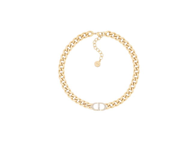 Dior Dior 30 Montaigne Necklace In Crystal CD Gold-Finish Metal And Silver-Tone Crystals - view 1