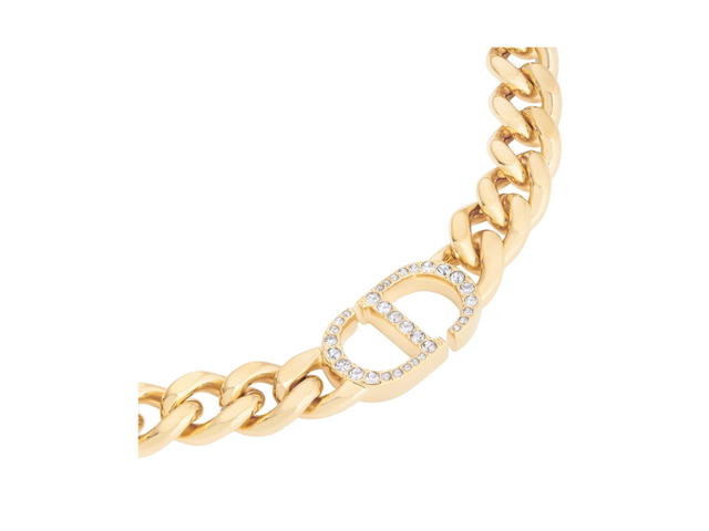 Dior Dior 30 Montaigne Necklace In Crystal CD Gold-Finish Metal And Silver-Tone Crystals - view 2