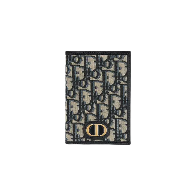 Dior Dior 30 Montaigne Passport Holder Blue Dior Oblique Jacquard - view 1