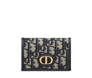 Buy Dior 30 Montaigne XS Wallet In Blue Dior Oblique Jacquard With Gold Hardware at Sasom – Authentic and Ready to Ship