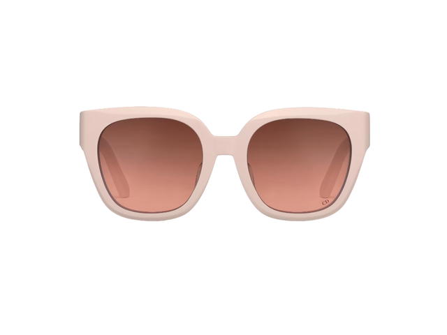 Dior Dior 30montaigne S10F Square Sunglasses In Beige-Pink Acetate Frame With Gradient Brown-To-Pink Lenses - view 1
