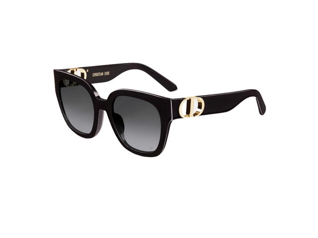 Dior Dior 30montaigne S10F Square Sunglasses In Black Acetate Frame With Gradient Gray Lenses - view 2