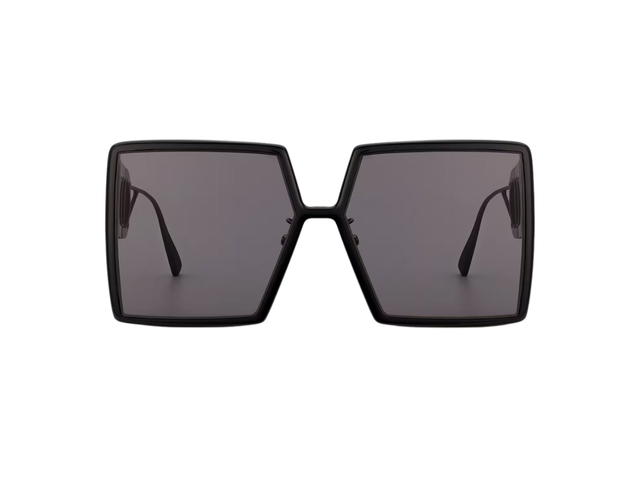 Dior Dior 30Montaigne SU In Oversized Black Square Sunglasses With Gray Shaded Lenses - view 1