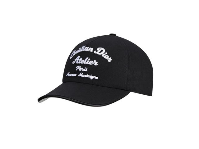 Dior Dior Atelier Baseball Cap In Black Cotton Canvas - view 1