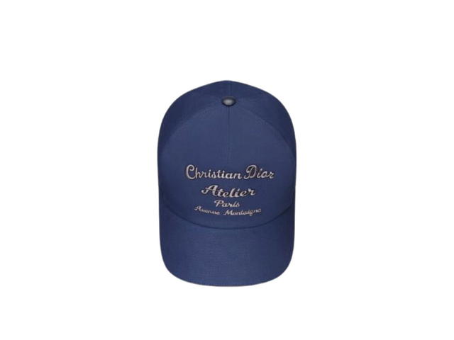 Dior Dior Atelier Baseball Cap In Blue Cotton Canvas - view 3