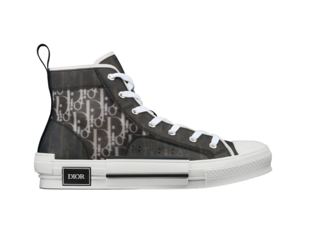 Dior Dior B23 High-Top Sneaker Black and White Oblique Canvas