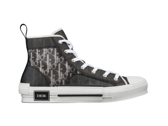 Dior Dior B23 High-Top Sneaker Black and White Oblique Canvas - view 1