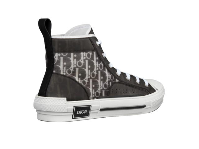 Dior Dior B23 High-Top Sneaker Black and White Oblique Canvas - view 3