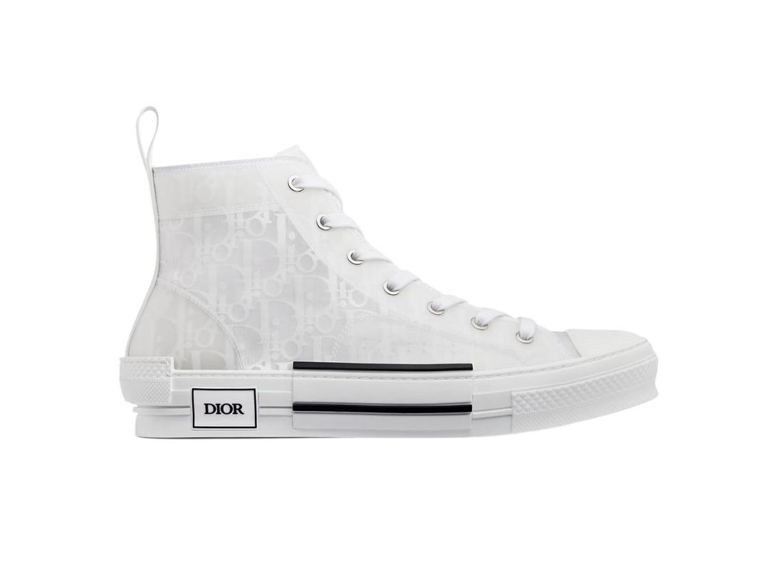 Dior Dior B23 High Top Sneaker White Dior Oblique Canvas