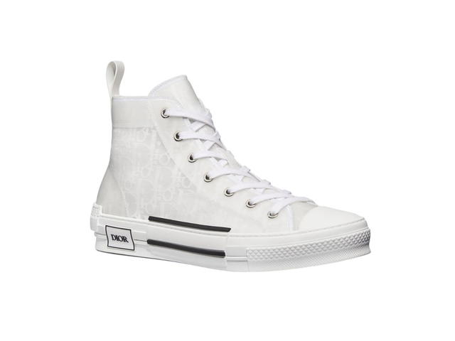 Dior Dior B23 High Top Sneaker White Dior Oblique Canvas - view 2