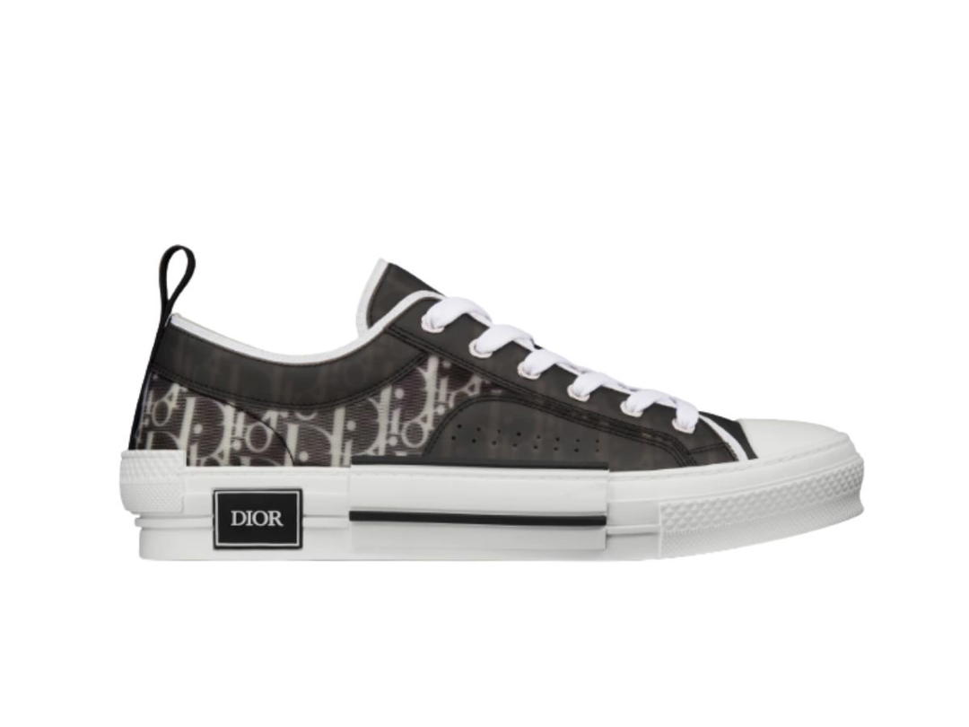 Dior Dior B23 Low-Top Sneaker Black and White Oblique Canvas