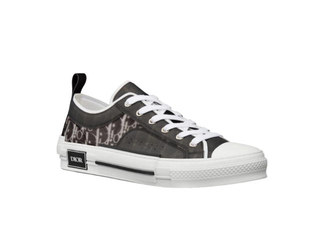 Dior Dior B23 Low-Top Sneaker Black and White Oblique Canvas - view 2
