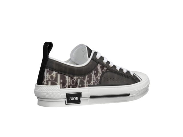 Dior Dior B23 Low-Top Sneaker Black and White Oblique Canvas - view 3