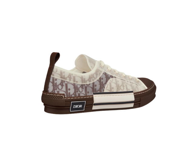 Dior Dior B23 Low-Top Sneaker Coffee Oblique Canvas - view 3