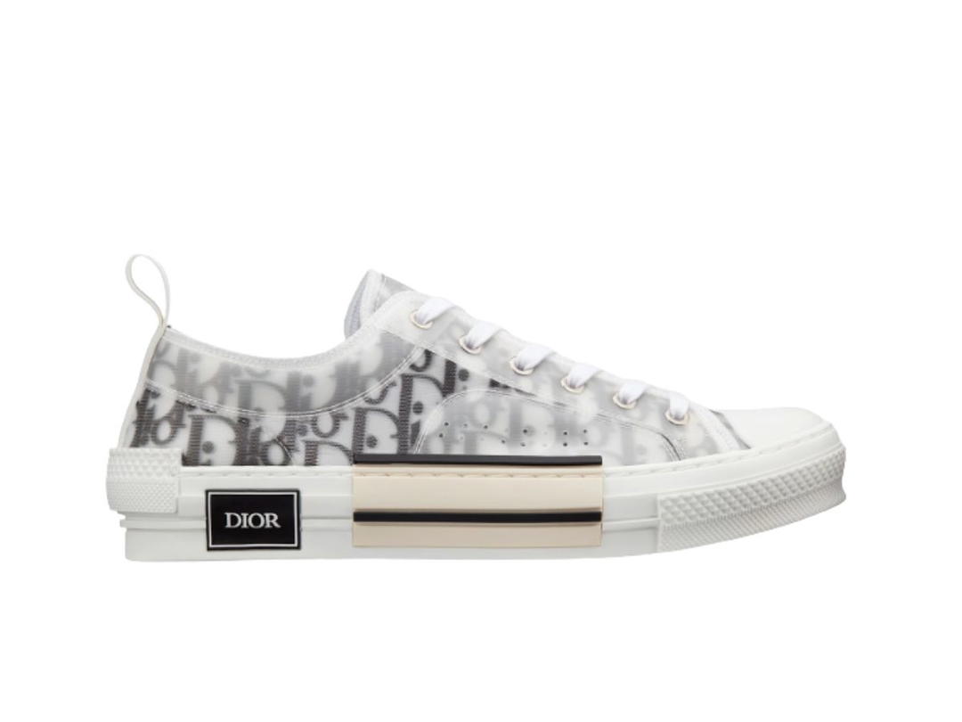 Dior Dior B23 Low-Top Sneaker White and Black Oblique Canvas