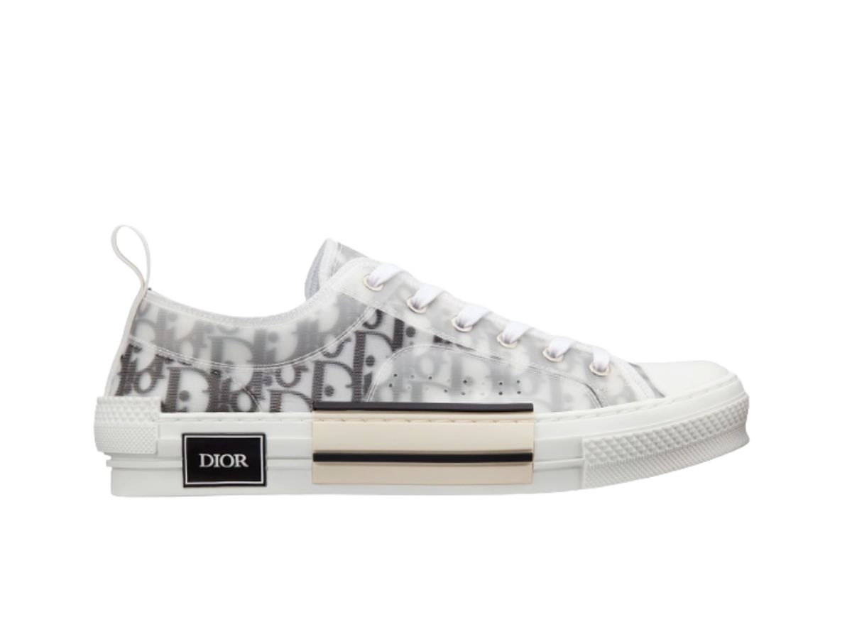 Dior Dior B23 Low-Top Sneaker White and Black Oblique Canvas
