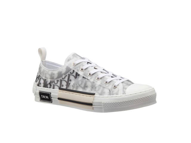 Dior Dior B23 Low-Top Sneaker White and Black Oblique Canvas - view 2