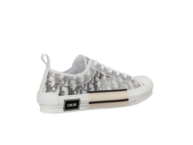 Dior Dior B23 Low-Top Sneaker White and Black Oblique Canvas - view 3