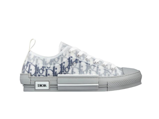 Dior Dior B23 Low-Top Sneaker White and Navy Blue Oblique Canvas - view 1