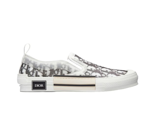 Dior Dior B23 Slip-On Sneaker Black and White Oblique Canvas - view 1