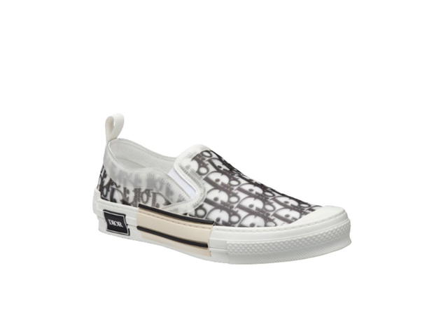 Dior Dior B23 Slip-On Sneaker Black and White Oblique Canvas - view 2