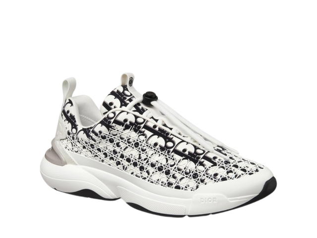 Dior Dior B24 Sneaker White And Black Dior Oblique Technical Fabric - view 2