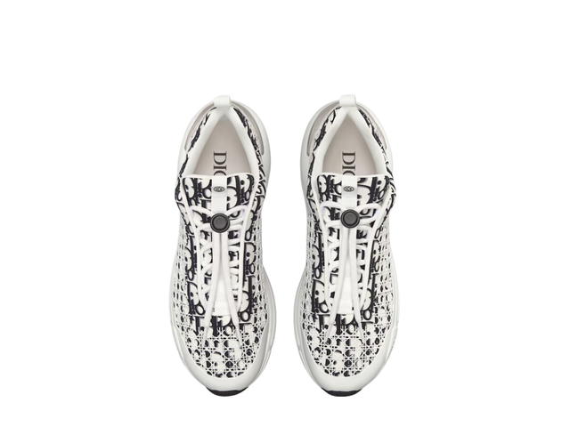 Dior Dior B24 Sneaker White And Black Dior Oblique Technical Fabric - view 3