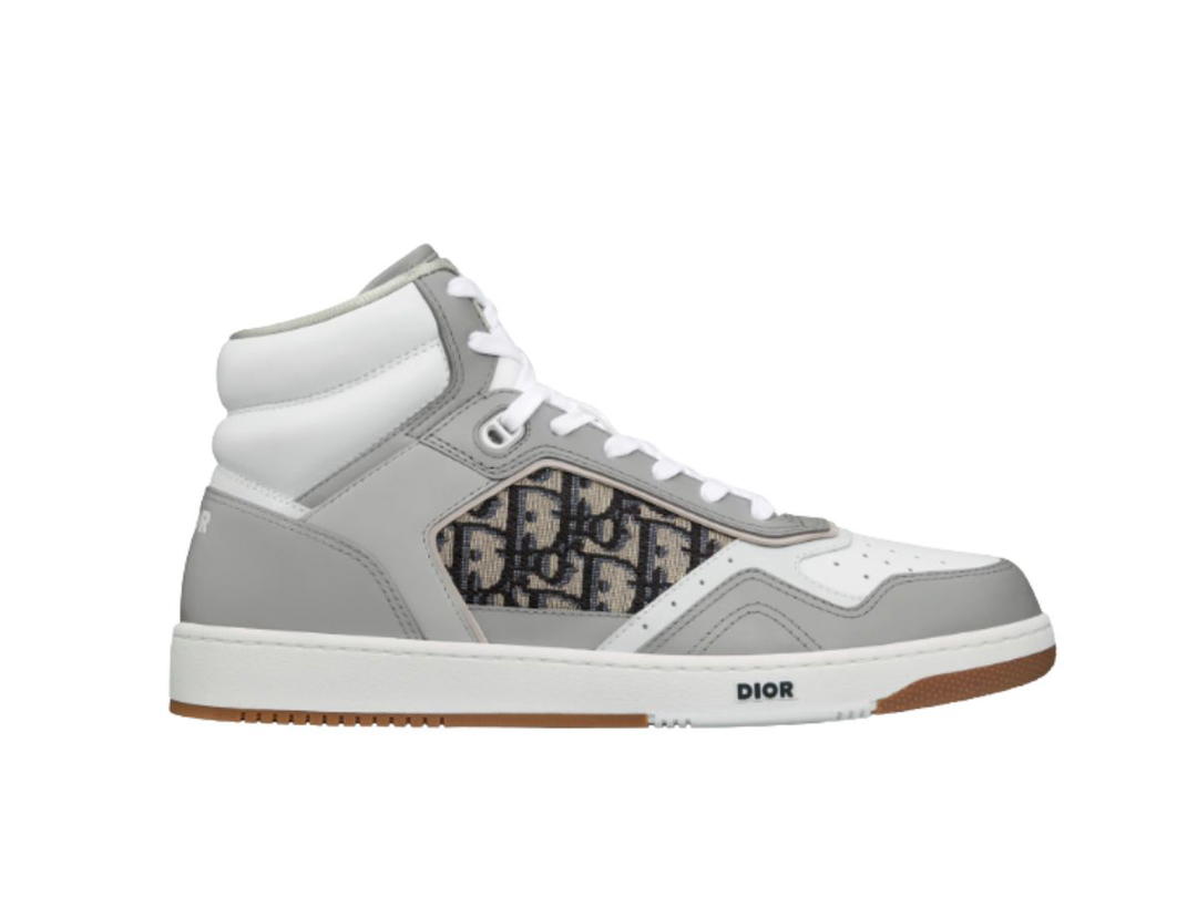 Dior Dior B27 High-Top Sneaker Beige and Black Oblique Jacquard Gray White