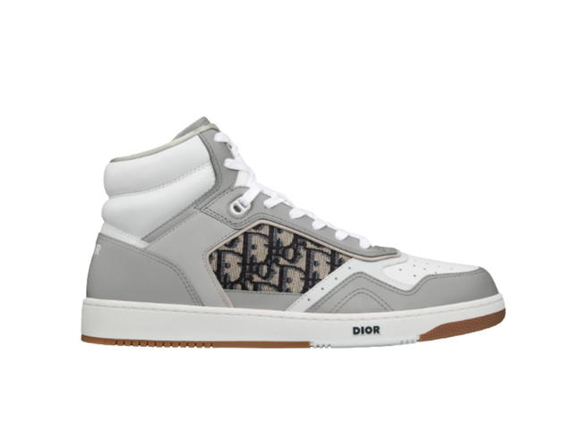 Dior Dior B27 High-Top Sneaker Beige and Black Oblique Jacquard Gray White - view 1