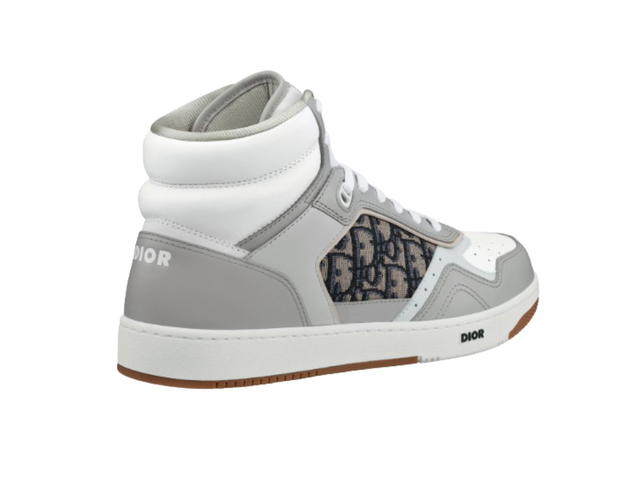 Dior Dior B27 High-Top Sneaker Beige and Black Oblique Jacquard Gray White - view 3