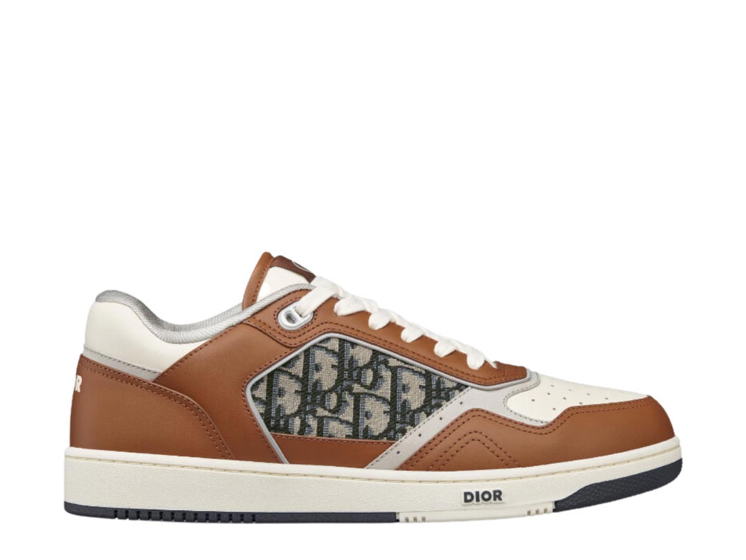 Dior Dior B27 Low-Top Sneaker Beige and Black Dior Oblique Jacquard Brown Cream