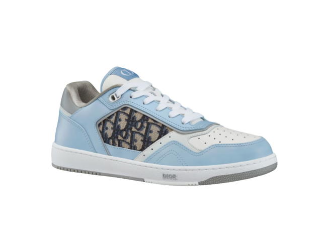 Dior Dior B27 Low-Top Sneaker Beige and Black Oblique Jacquard Light Blue White Gray - view 2