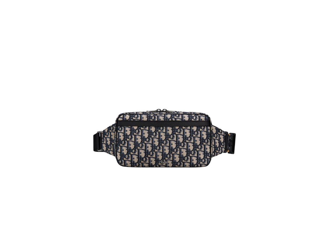 Dior Dior Belt Bag In Beige And Black Dior Oblique Jacquard