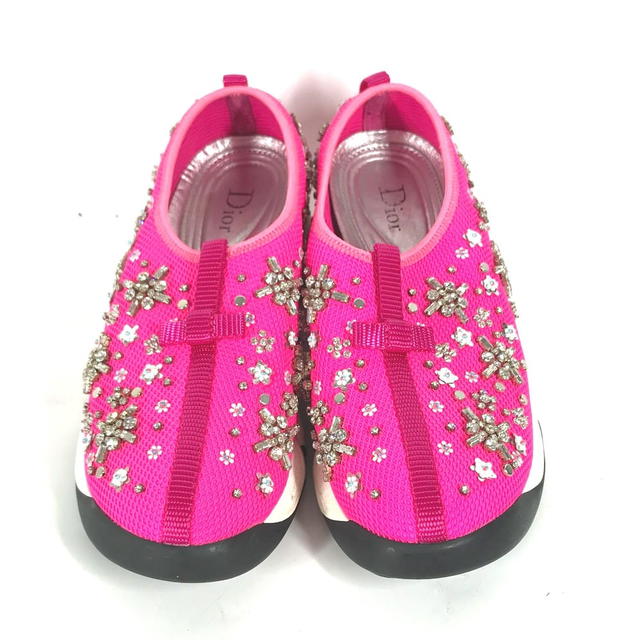 Dior Dior Bijoux Rhinestone Flower Shoes shoes sneakers mesh pink - view 2