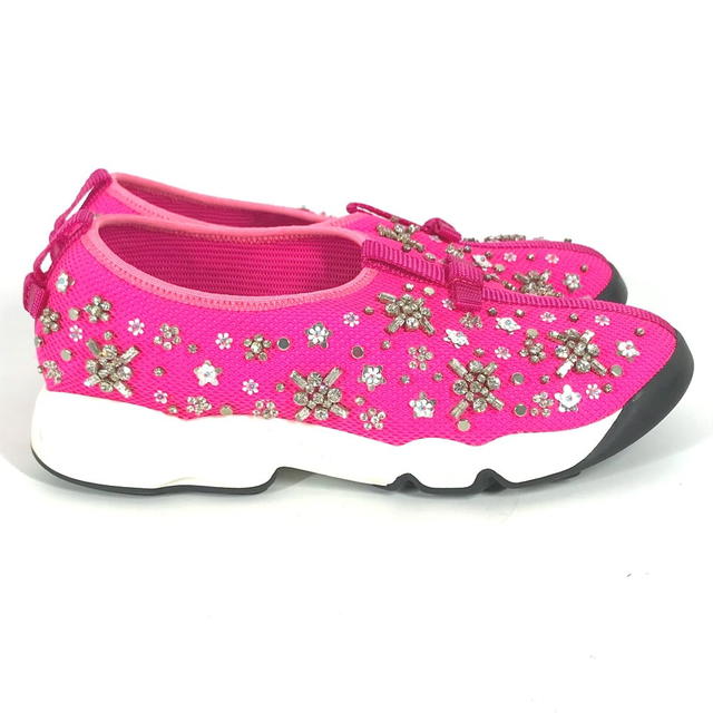 Dior Dior Bijoux Rhinestone Flower Shoes shoes sneakers mesh pink - view 4