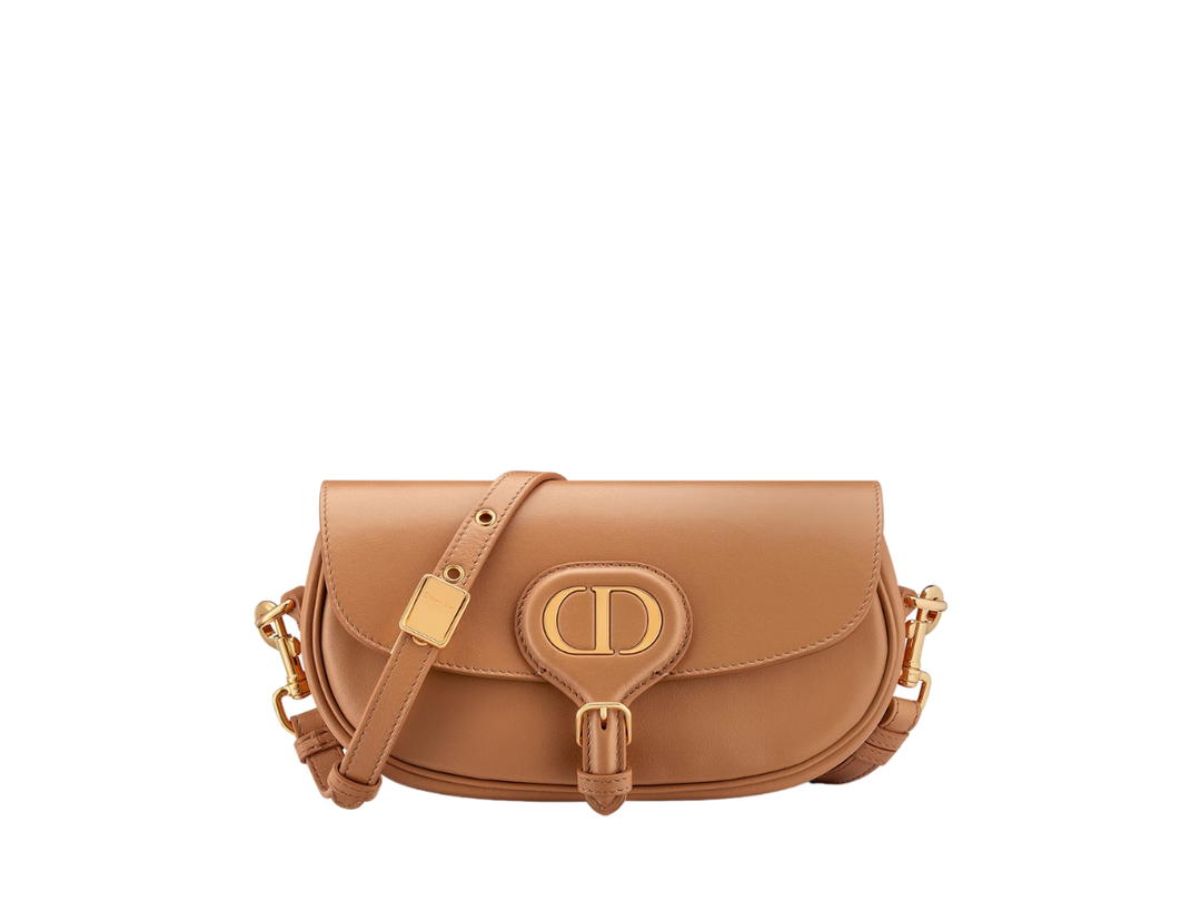 Dior Dior Bobby East-West Bag In Amber Box Calfskin With Gold-Finish Metal Hardware