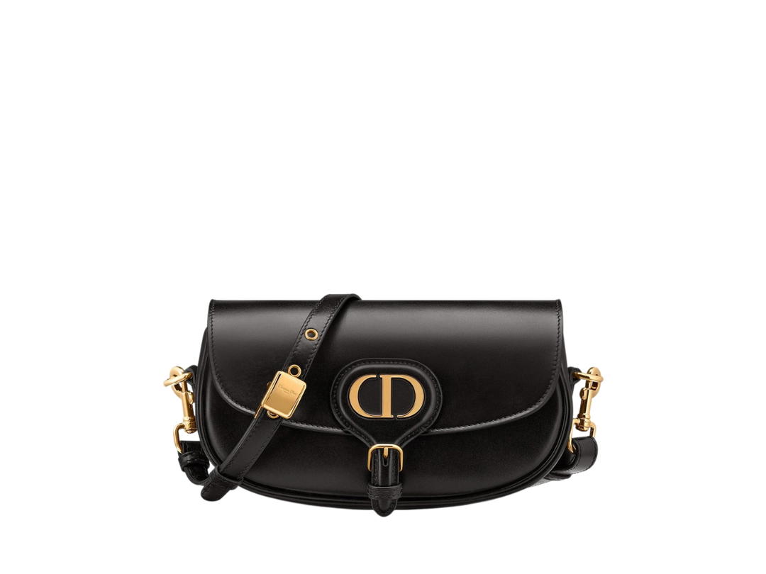 Dior Dior Bobby East-West Bag In Black Box Calfskin With Gold-Finish Metal Hardware