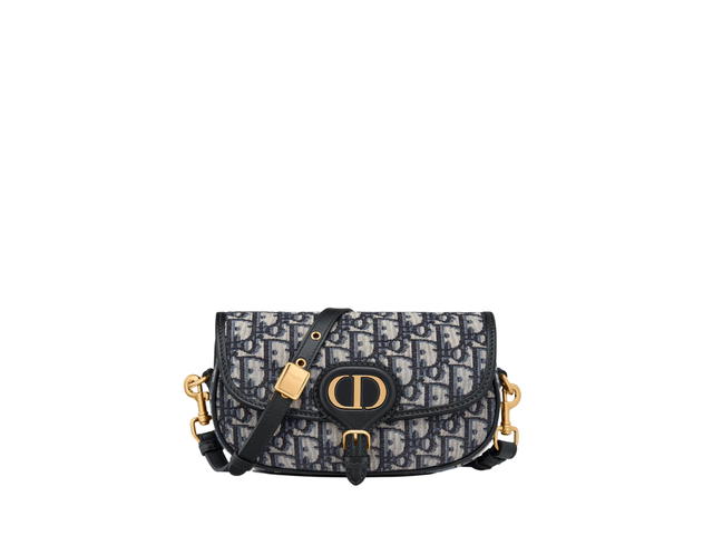 Dior Dior Bobby East-West Bag In Blue Dior Oblique Jacquard With Gold-Finish Metal Hardware - view 1