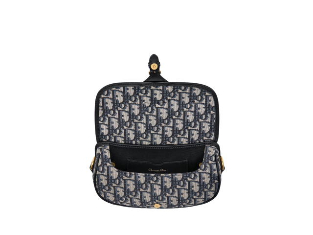Dior Dior Bobby East-West Bag In Blue Dior Oblique Jacquard With Gold-Finish Metal Hardware - view 3