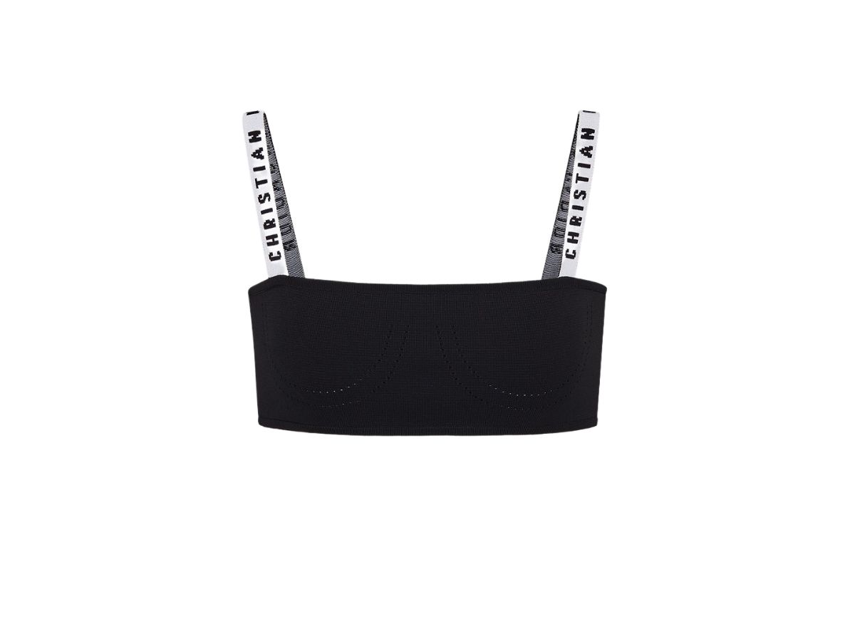 Dior Dior Bralette In Black Stretch Viscose