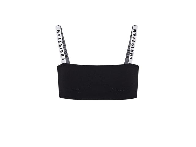 Dior Dior Bralette In Black Stretch Viscose - view 1