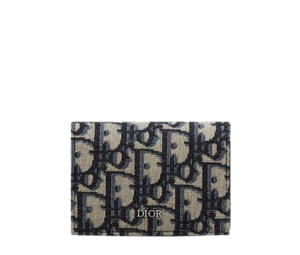 Buy Dior Business Card Holder In Beige And Black Dior Oblique Jacquard With Ruthenium-Finish Brass at Sasom – Authentic and Ready to Ship
