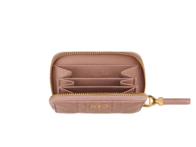 Dior Dior Card Holder In Calfskin With Gold Hardware Blush - view 2