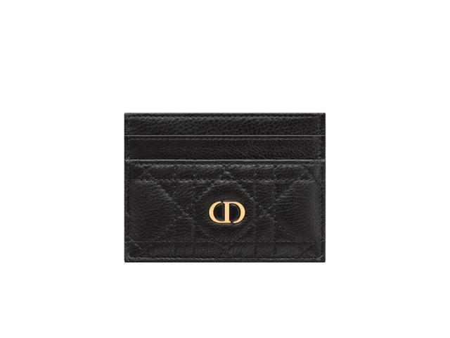 Dior Dior Caro Five-Slot Card Holder Black Supple Cannage Calfskin - view 1