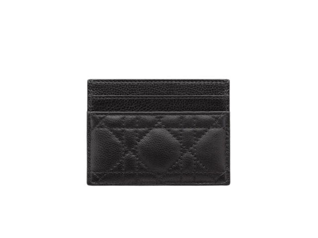 Dior Dior Caro Five-Slot Card Holder Black Supple Cannage Calfskin - view 2