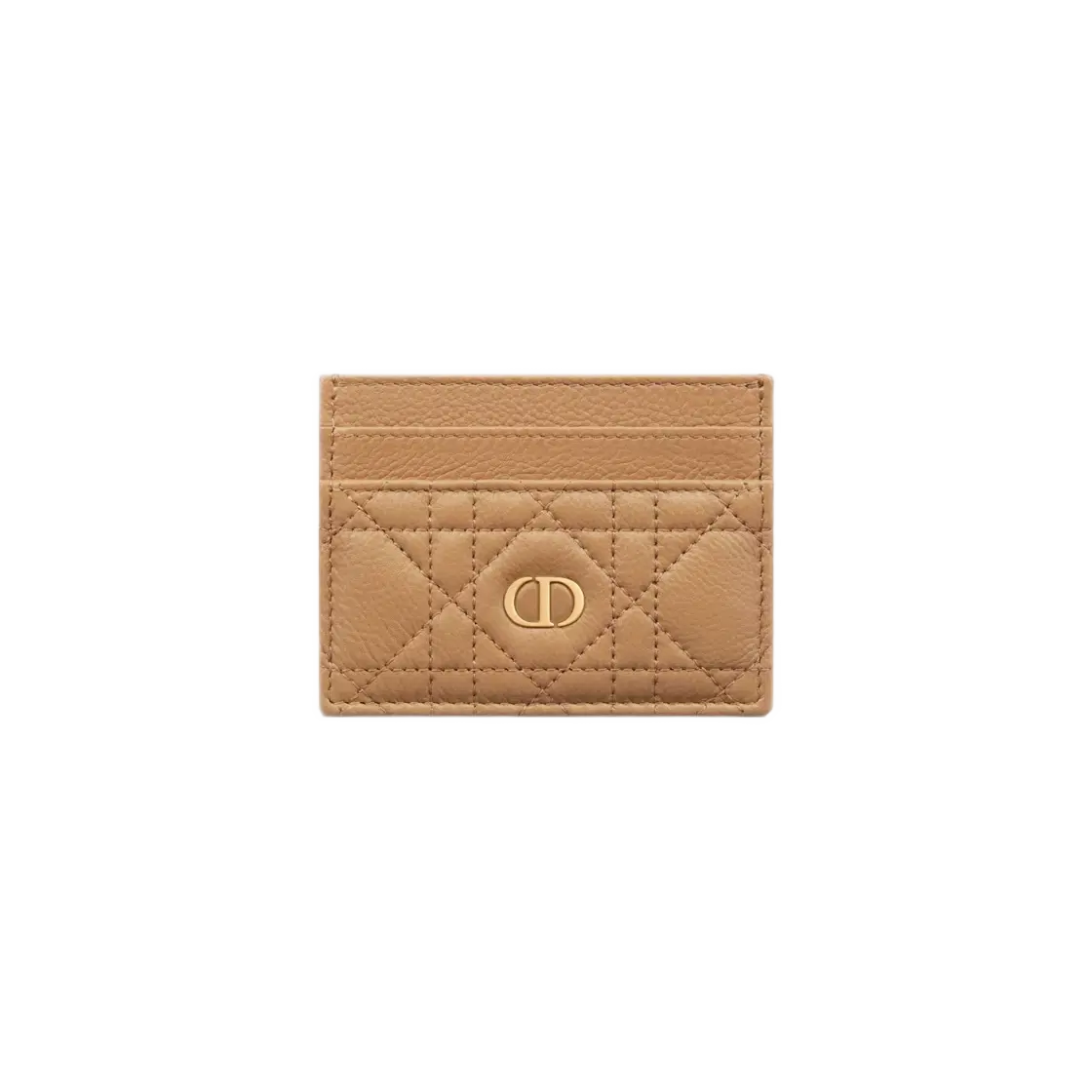 Dior Dior Caro Five Slot Card Holder Medium Tan Supple Cannage Calfskin