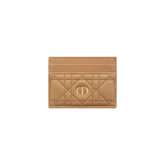 Dior Dior Caro Five Slot Card Holder Medium Tan Supple Cannage Calfskin - view 2
